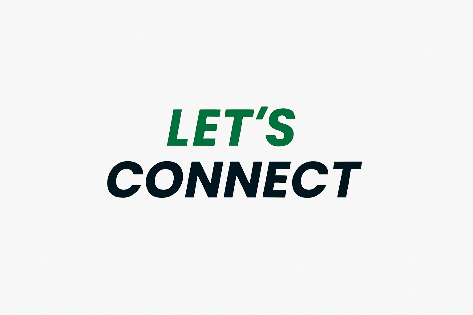 Let's connect